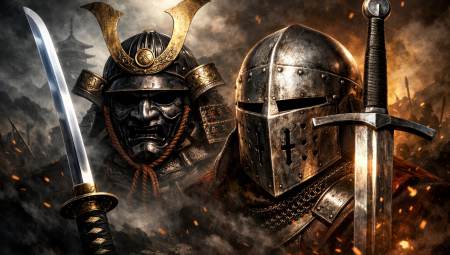 Gücün, onurun ve savaş ruhunun sembolleri Kılıç, Katana ve Miğfer