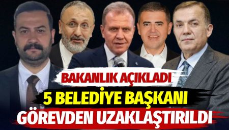 5 belediye başkanı görevden uzaklaştırıldı